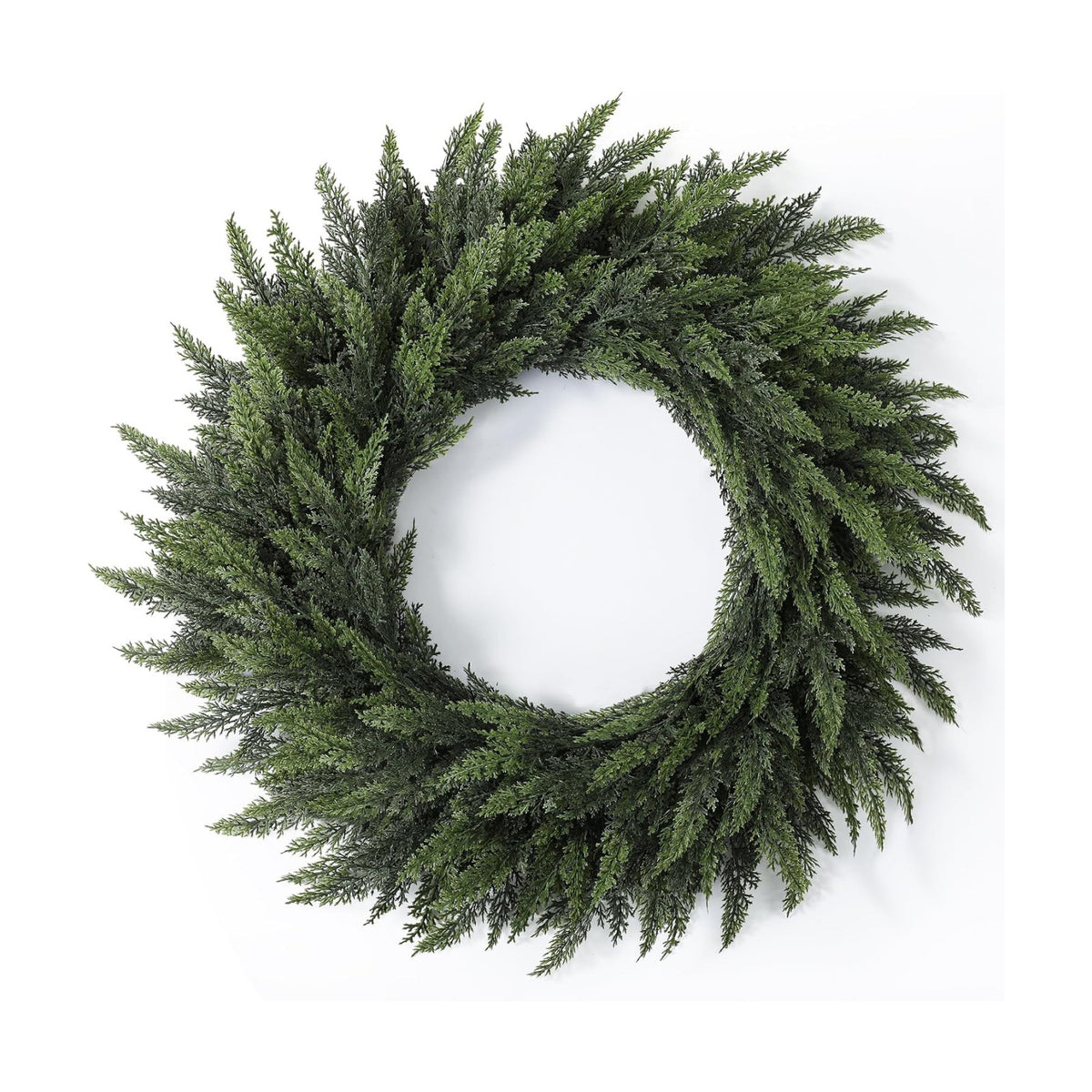 32'' Extra Large Cedar Wreath for Front Door, Faux Christmas Door Wreath