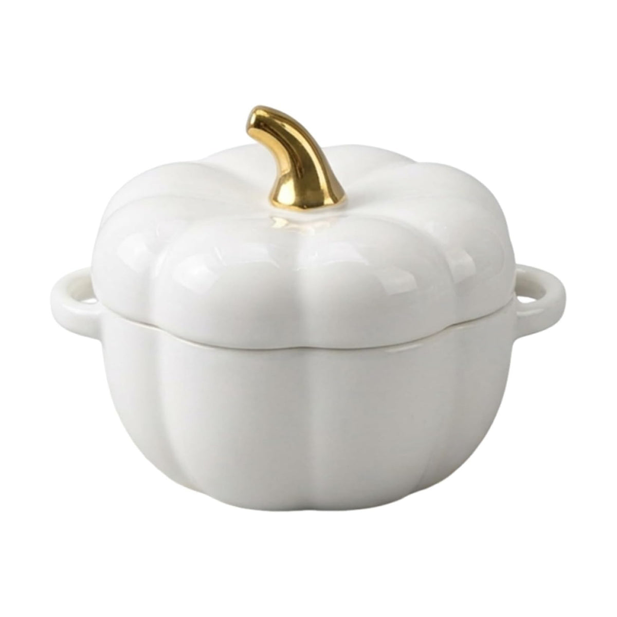 15oz Ceramic Pumpkin Soup Bowl with Lid