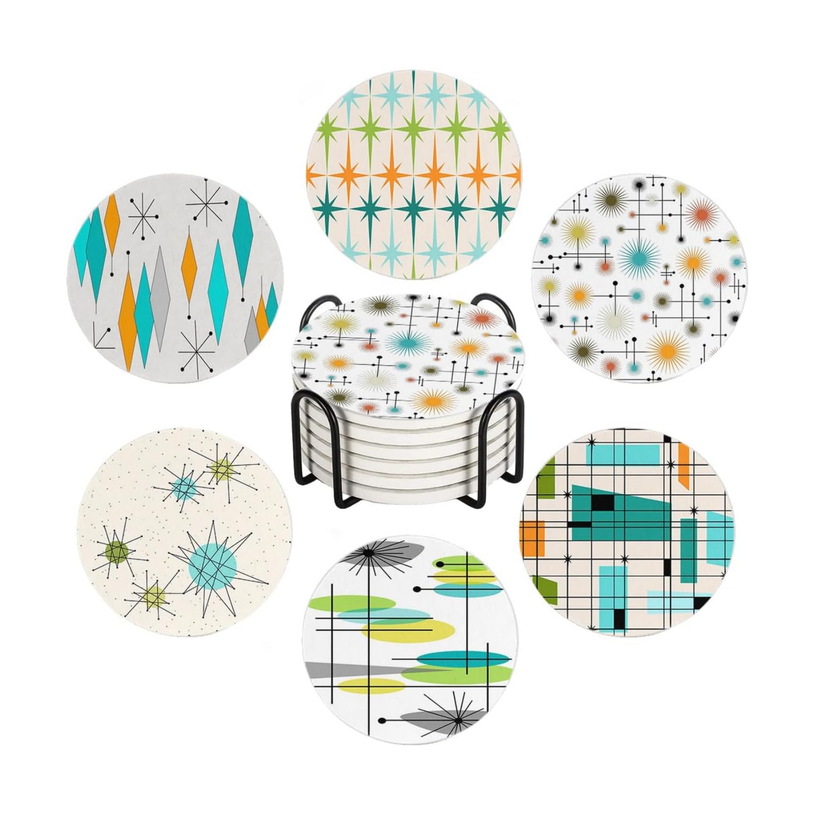 Holder / Mid Century / Round / Set of 6