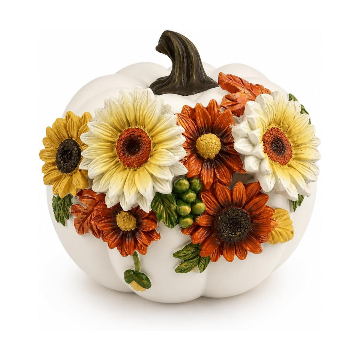 Fall Decorations for Home Floral Pumpkin Figurine Harvest Tabletop Decor
