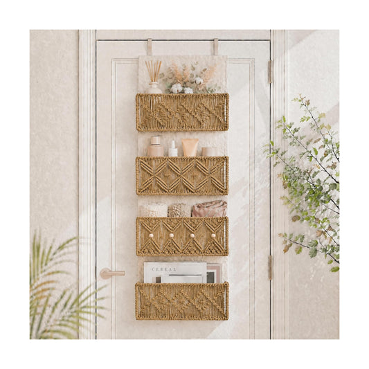 Metal Hooks Included / Brown