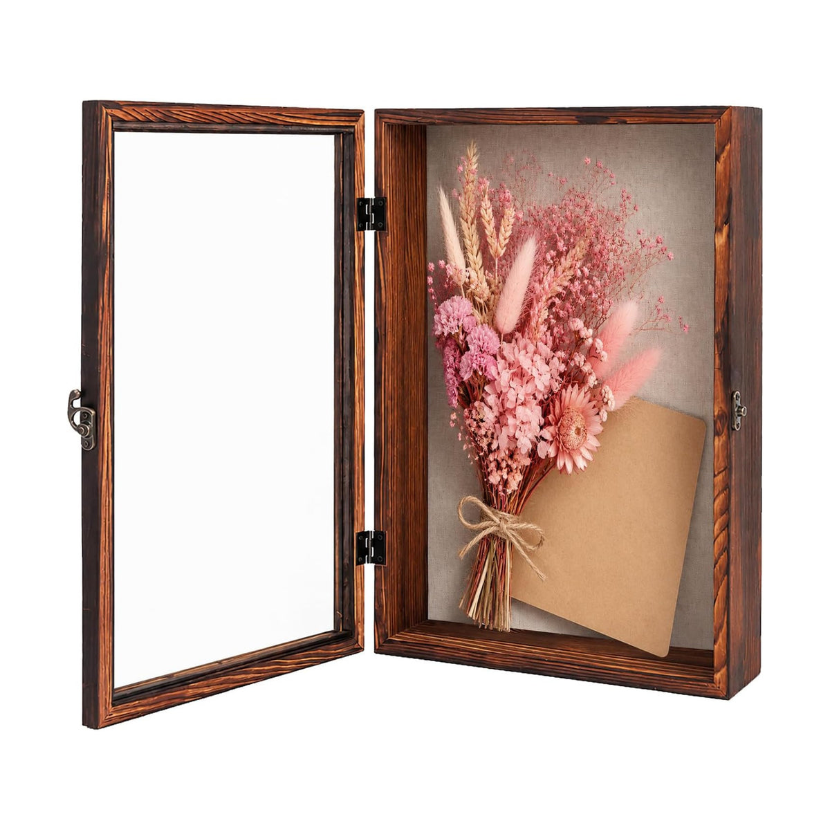 Muzilife 12x16 Rustic Shadow Box Pine Wood Picture Frame, 3.94 Deep, Brown | FSC-Certified Solid Pine | Tempered Glass