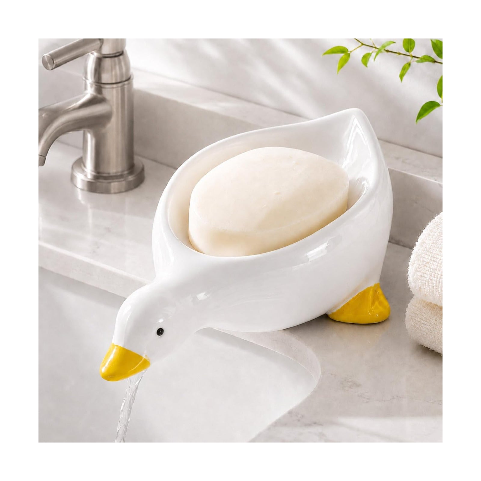 Self-Draining Soap Holder for Sink and Shower