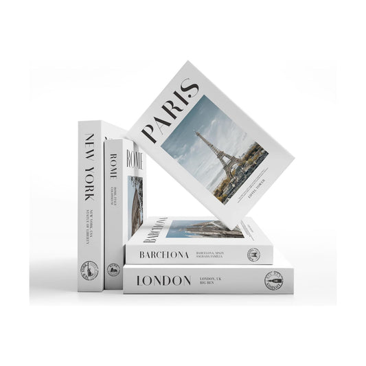 Faux Decorative Books Set / Urban Landmarks / Set of 5