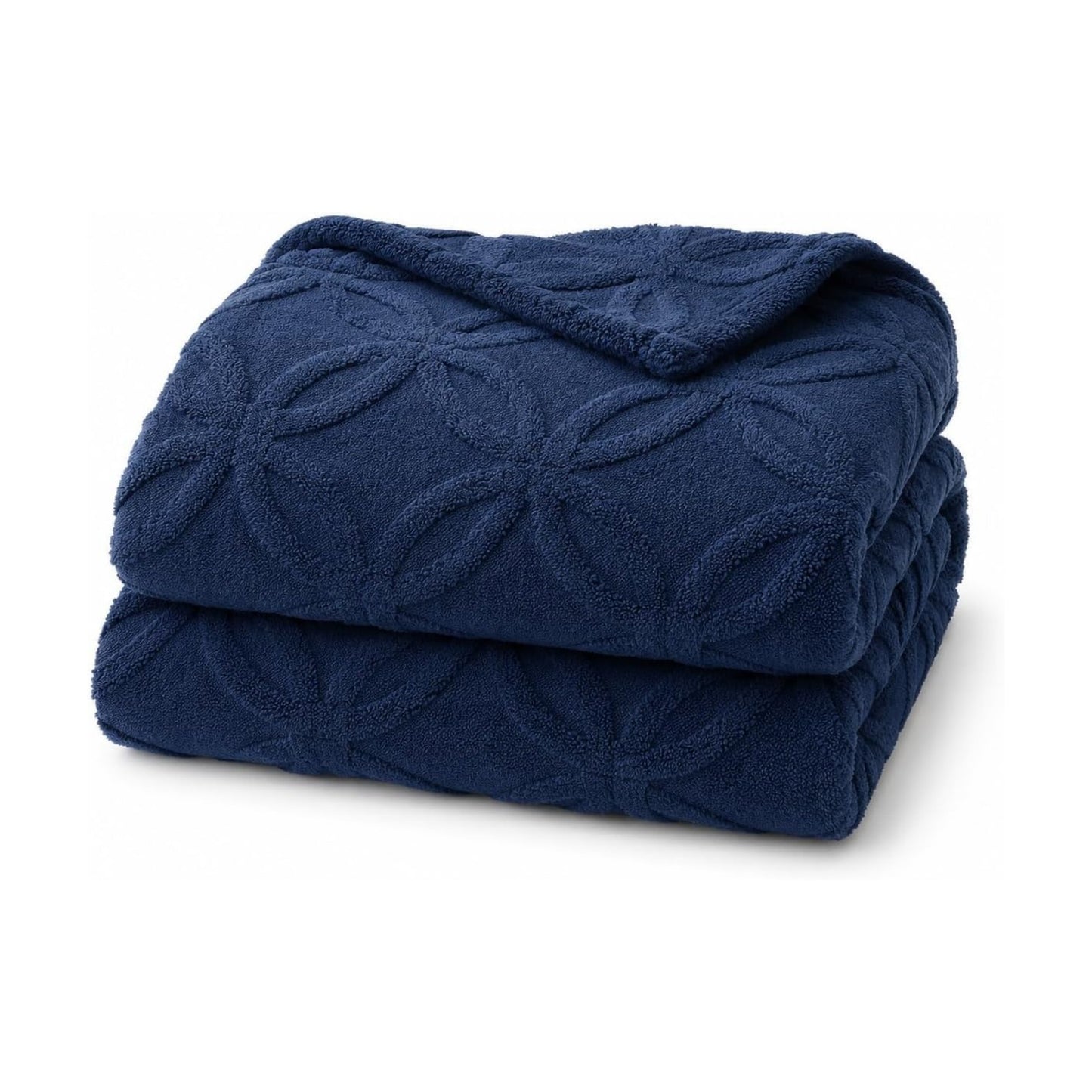 Navy Throw Blanket - Soft & Fluffy Fleece, Cute & Aesthetic, Perfect for Sofa, Couch, Chair, Bed, Living Room &