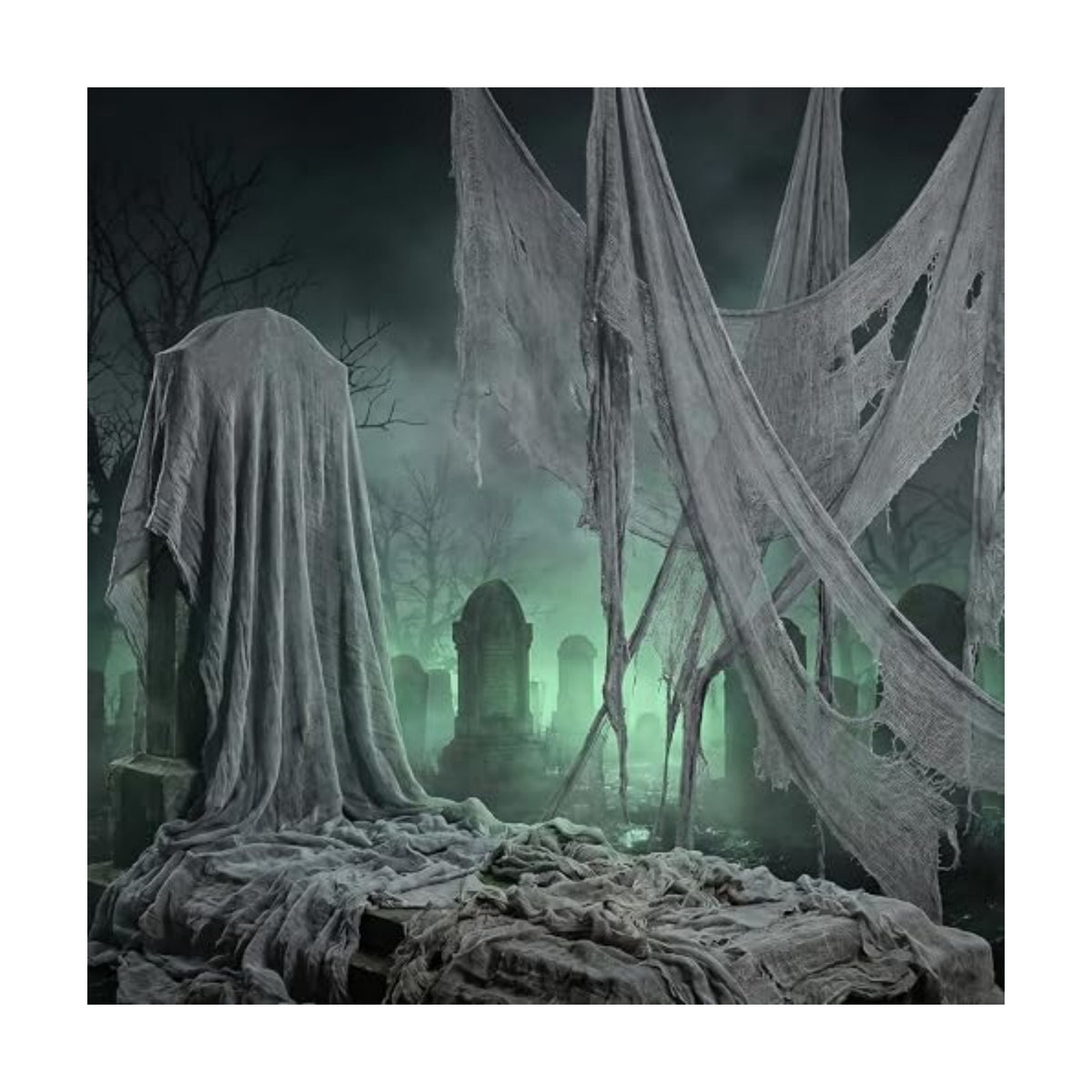 300'' x 39'' Large Halloween Scary Gauze, Spooky Cloth Party Decoration