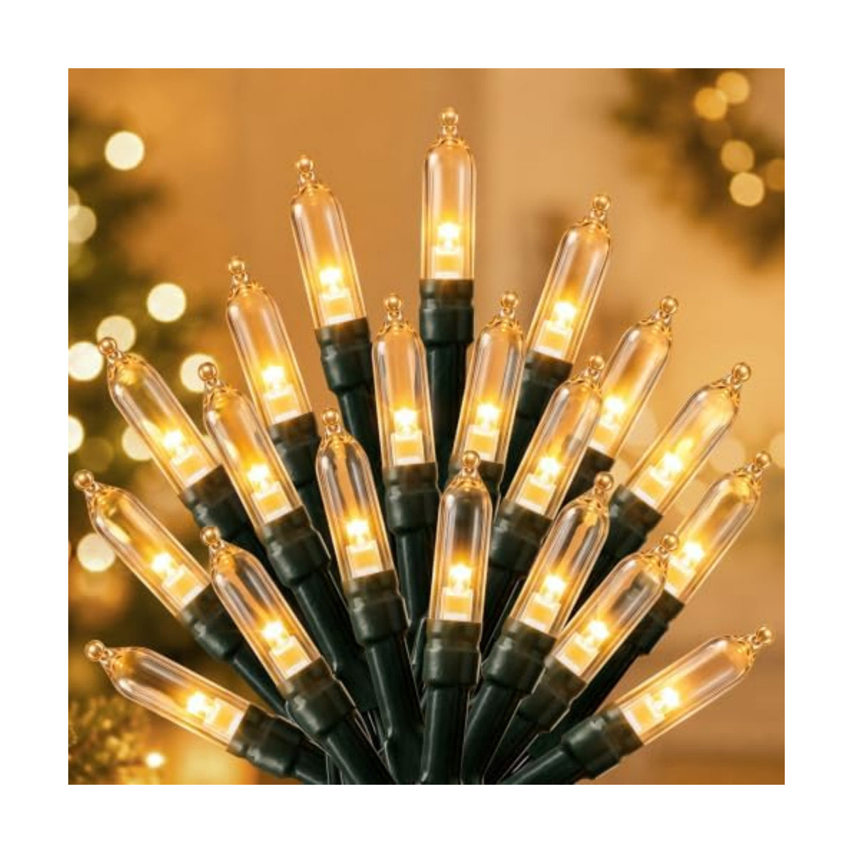 Brightown 300 LED Christmas Mini Lights, 110FT Christmas String Lights with 8 Lighting Modes, Connectable Fairy Lights Plug in for Outdoor Xmas Trees Garland Wreath Holiday Decorations, Warm White