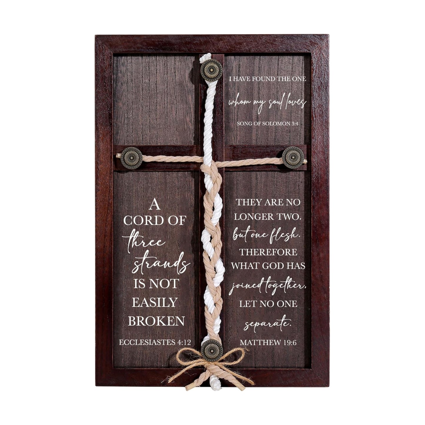 Wooden Unity Rope Cross / 15 x 10