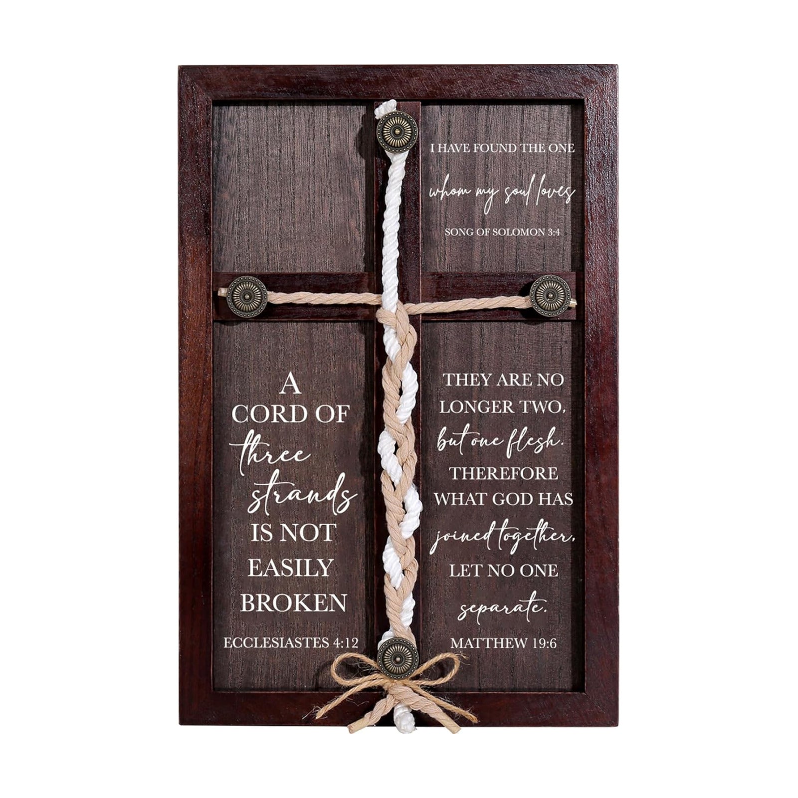Wooden Unity Rope Cross / 15 x 10