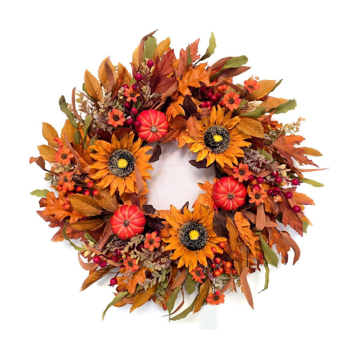 Harvest Fall Wreaths for Front Door - Farmhouse Thanksgiving Wreath Decor