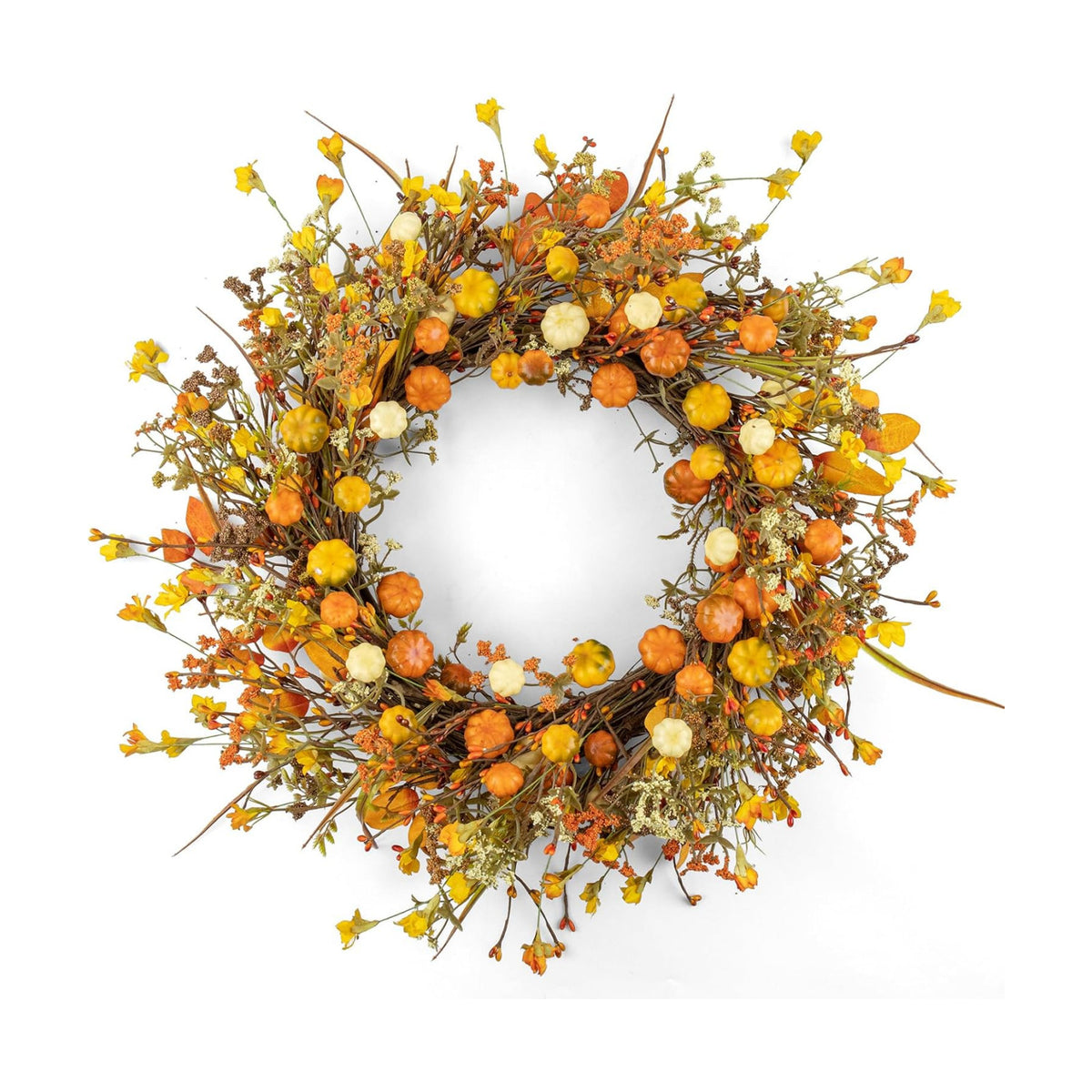 24 Inches Fall Wreath Fall Wreaths for Front Door Autumn Wreath
