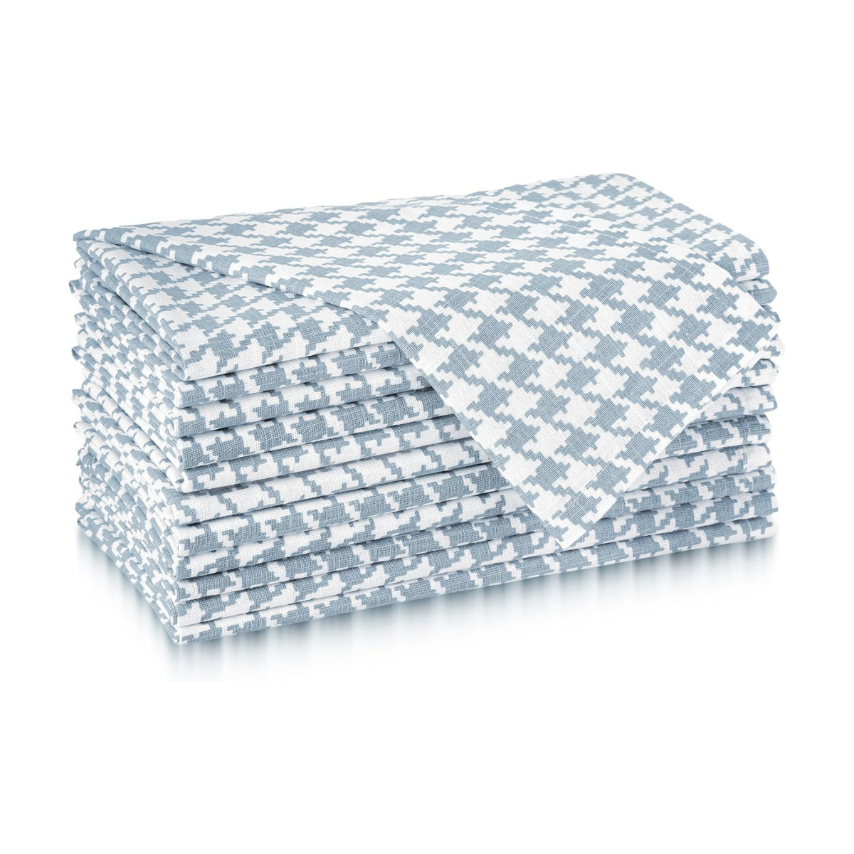 FINGERCRAFT Cloth Napkins Set of 12, 100% Cotton, 20x20 Inch, Dusty Blue | Mitered corner, washable, soft, absorbent