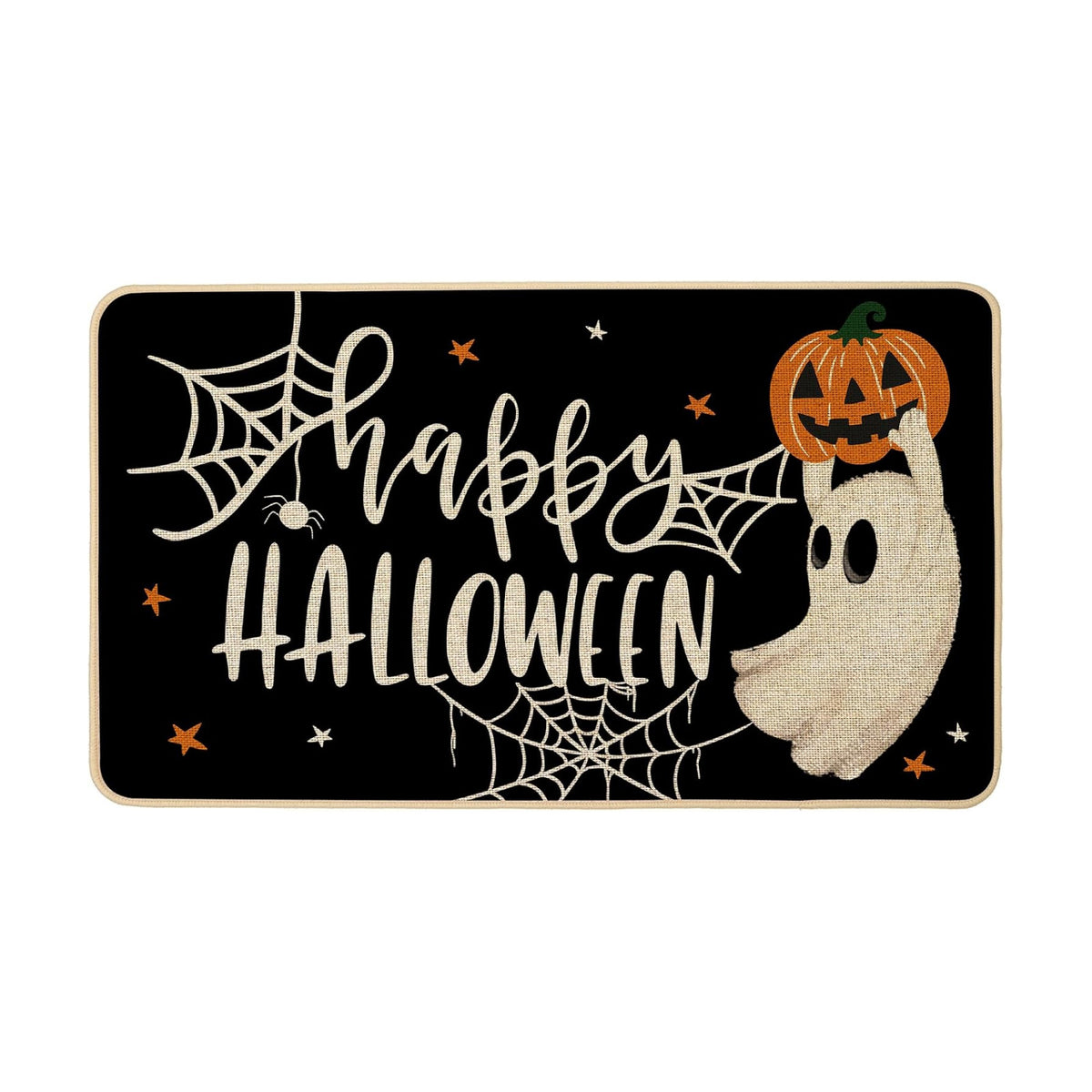 Baccessor Halloween Welcome Doormat Ghost Pumpkin 17x29 Inch
