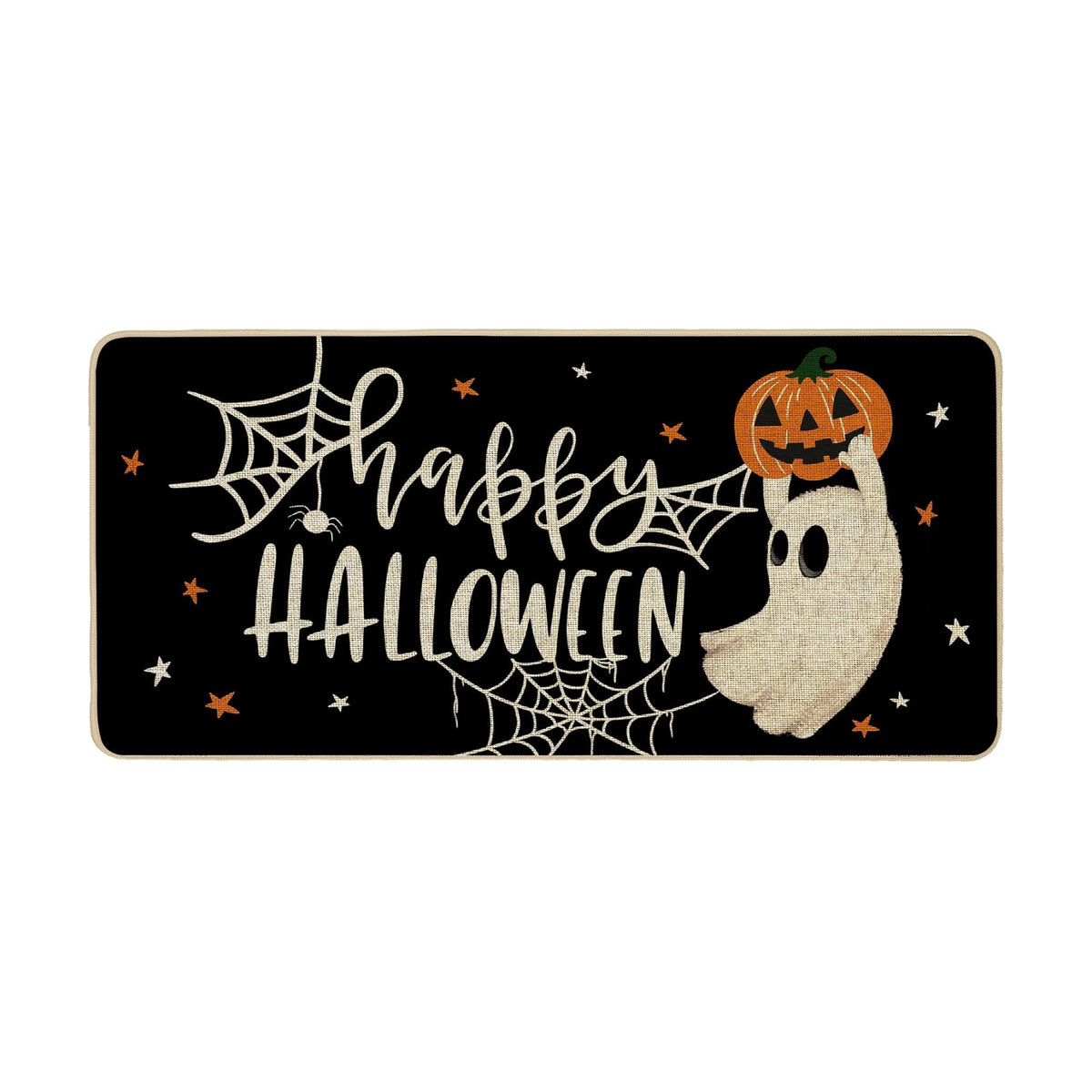 Baccessor Halloween Welcome Doormat Ghost Pumpkin 17x36 Inch