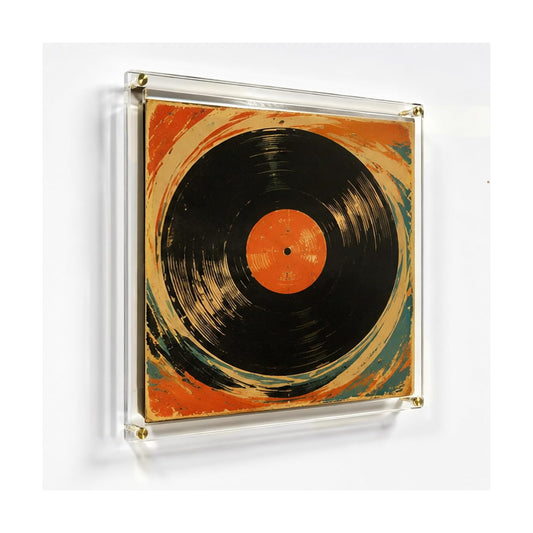 3Pack Clear Acrylic Vinyl Record Album Display Frame for Double LPs | Self Adhesive Wall Mount Display Holder, No Drill