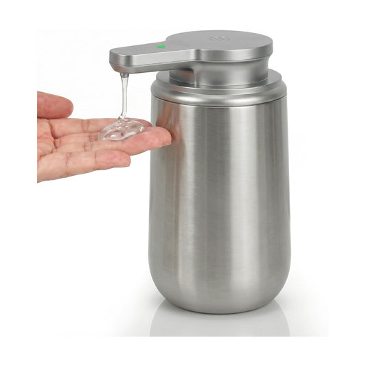 Newise Automatic Liquid Soap Dispenser Touchless - 10.5 Oz, Stainless Steel | 2 Adjustable Dispensing Modes