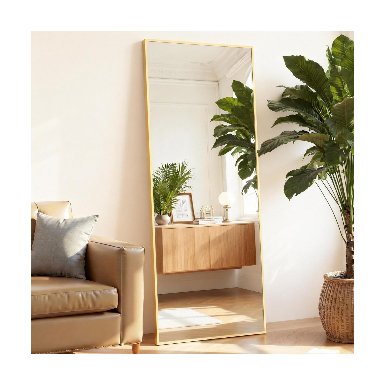 Full Length Floor Mirror, 15.75"x59" Body Wall Mirror Stand
