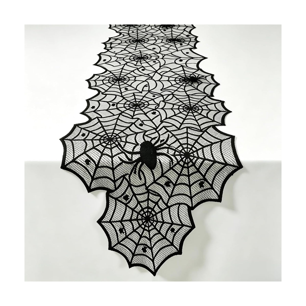 Halloween Table Runner Black Lace Spider Web Table Runner Halloween Decor