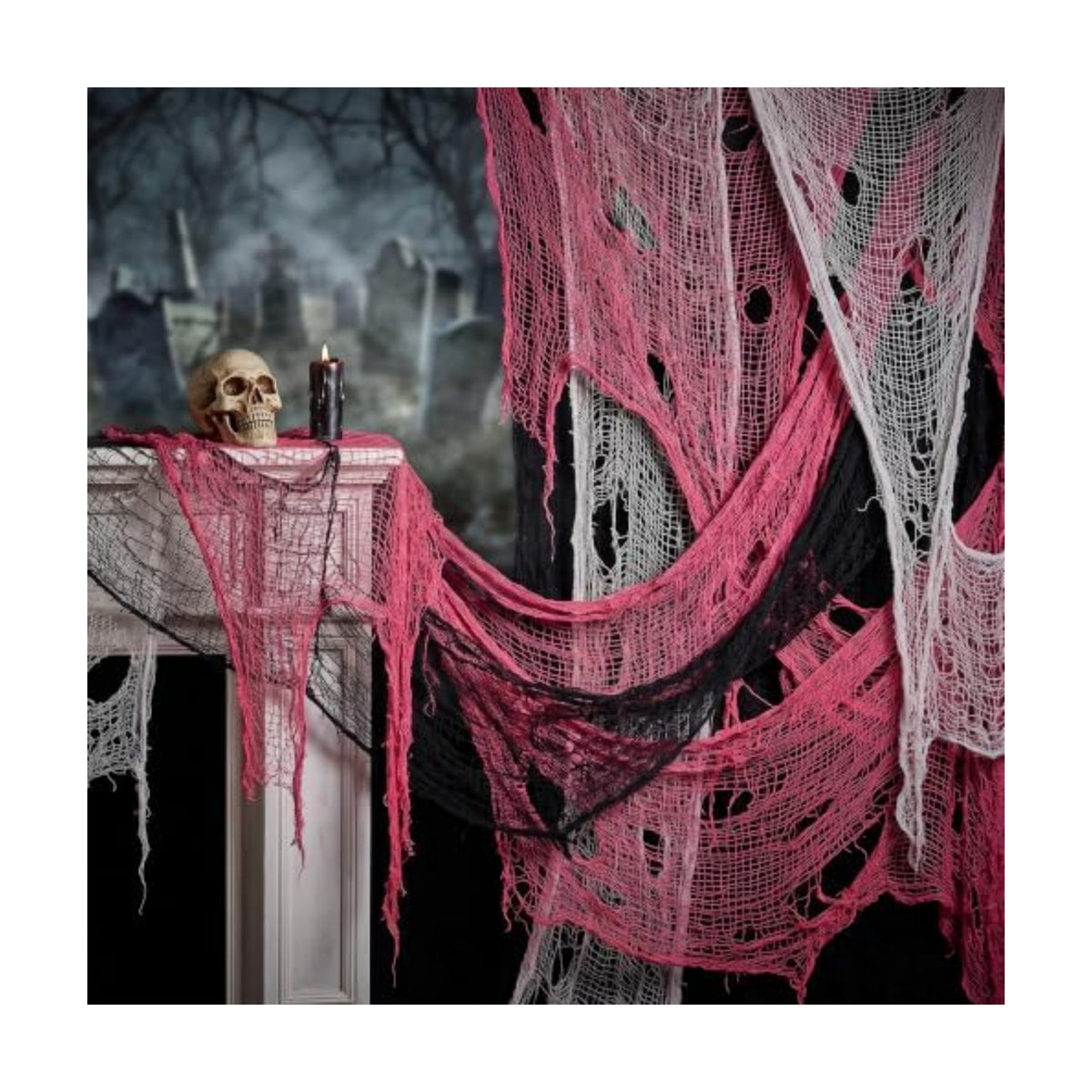 9 Pack Halloween Creepy Cloth, 72'' x 30'' Spooky Gauze Decoration