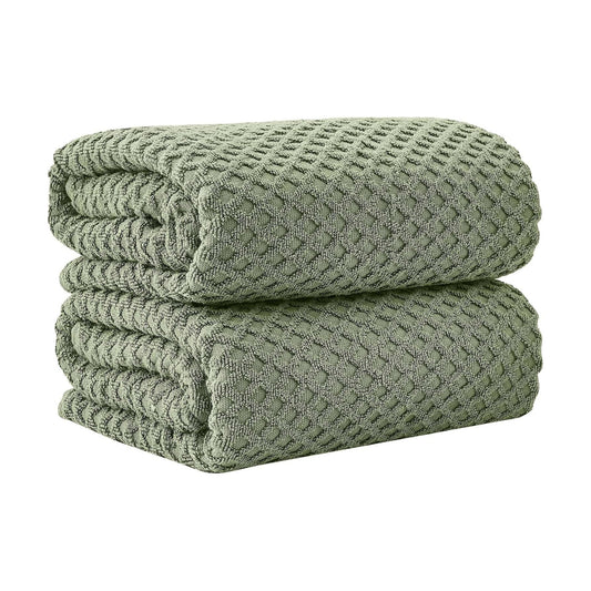 Great Bay Home Oversized Bath Sheets - 100% Cotton 2 Pack 68x35 Extra Large Towel - Absorbent, Durable, Quick-Dry