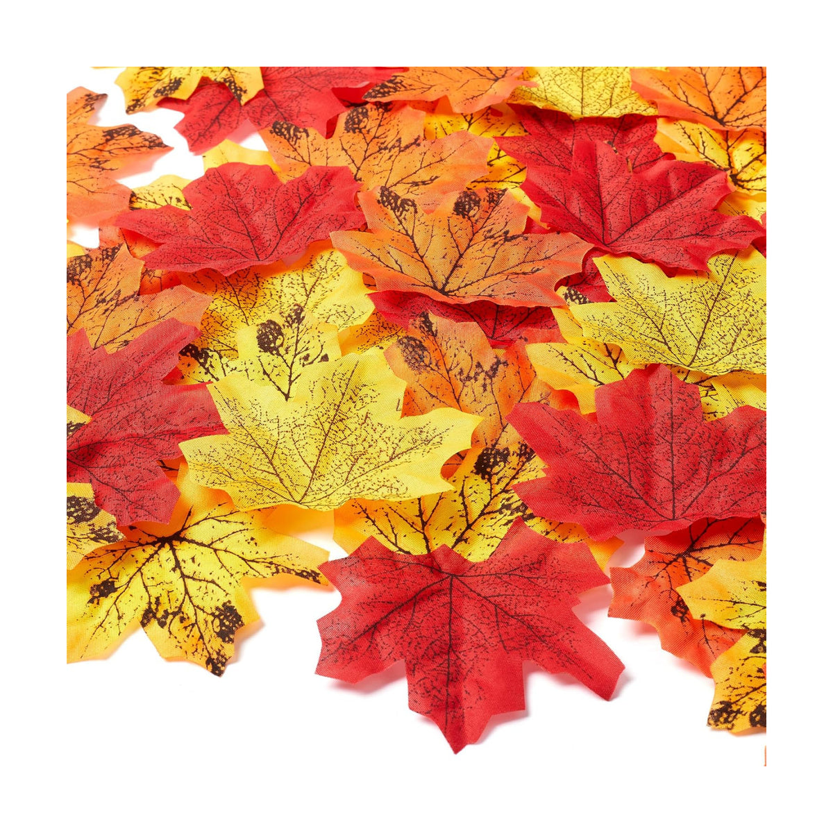 400Pc Artificial Fall Leave Silk Maple Leaf for Thanksgiving Decor