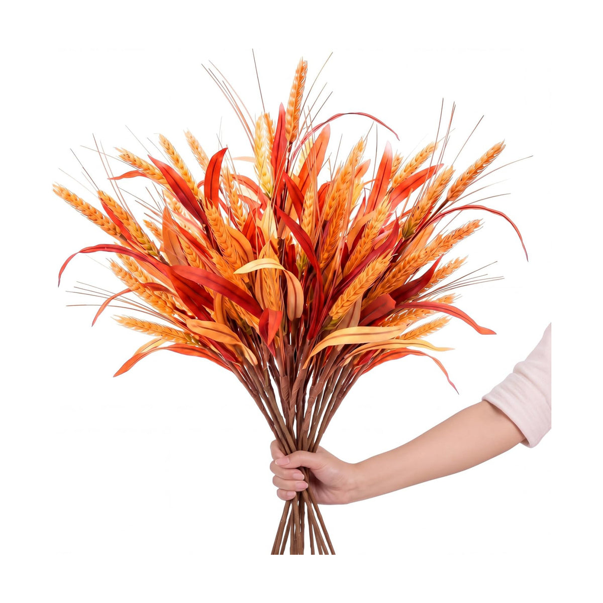 Suncalla 20 Pcs 23.6" Fall Artificial Wheat Stems