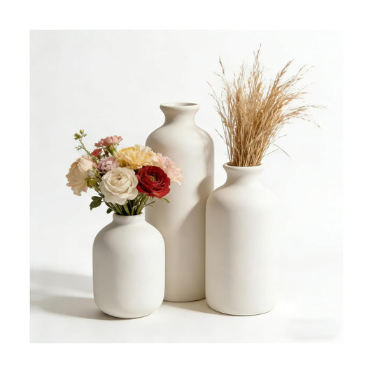 Ceramic Vase Setamic Vase Set / White