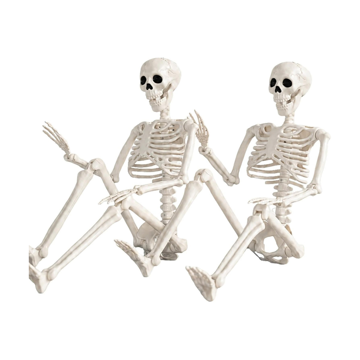 Abakuku 2 Pack 36" Halloween Skeleton Decorations,Human Bones for Halloween Party with Movable Joints,for Haunted Houses, Front Lawn, Graveyard Props