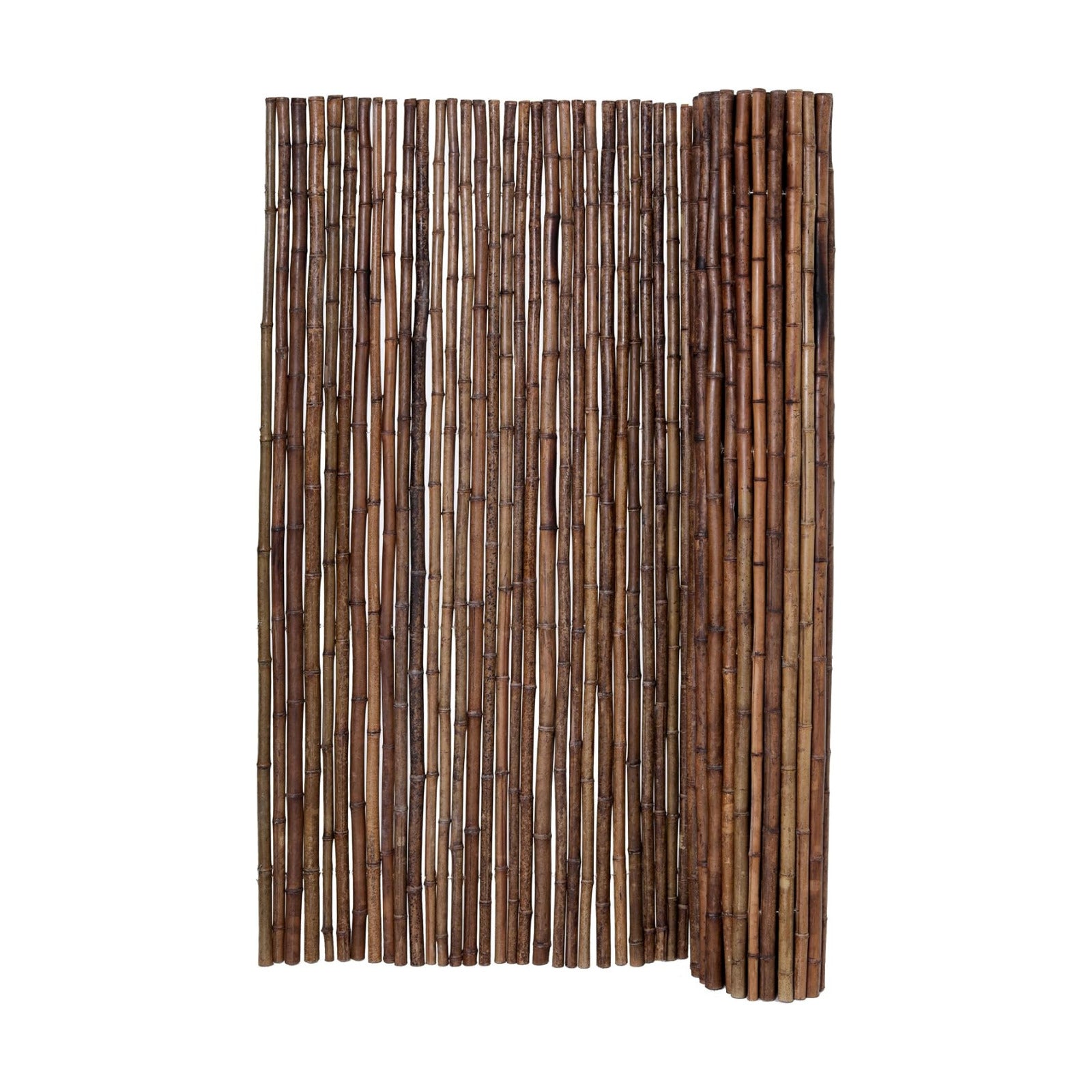Bamboo Fencing Panel Roll / Caramel Brown / 0.75 In D x 72 In H x 96 In L