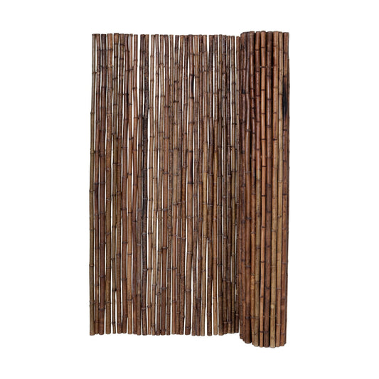 Bamboo Fencing Panel Roll / Caramel Brown / 0.75 In D x 72 In H x 96 In L