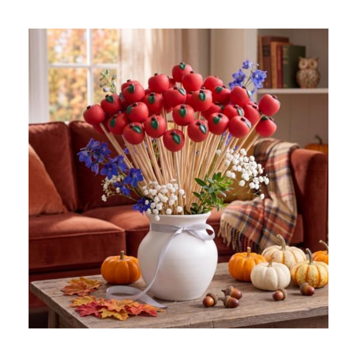 Soulchen 24 Pcs Fall Apple Table Decor Teacher Appreciation Gift