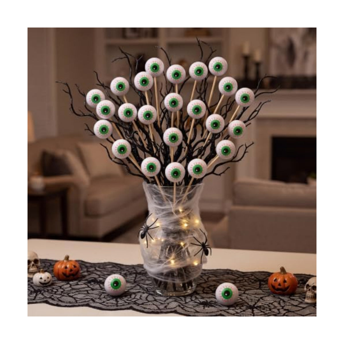 Soulchen 24 Pcs Horror Halloween Eyeball Centerpieces Set 1.57"
