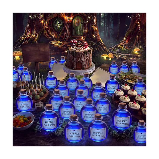Suclain 12 Pcs Glass Potion Bottle Shreks Party Happily Ever Love Labels