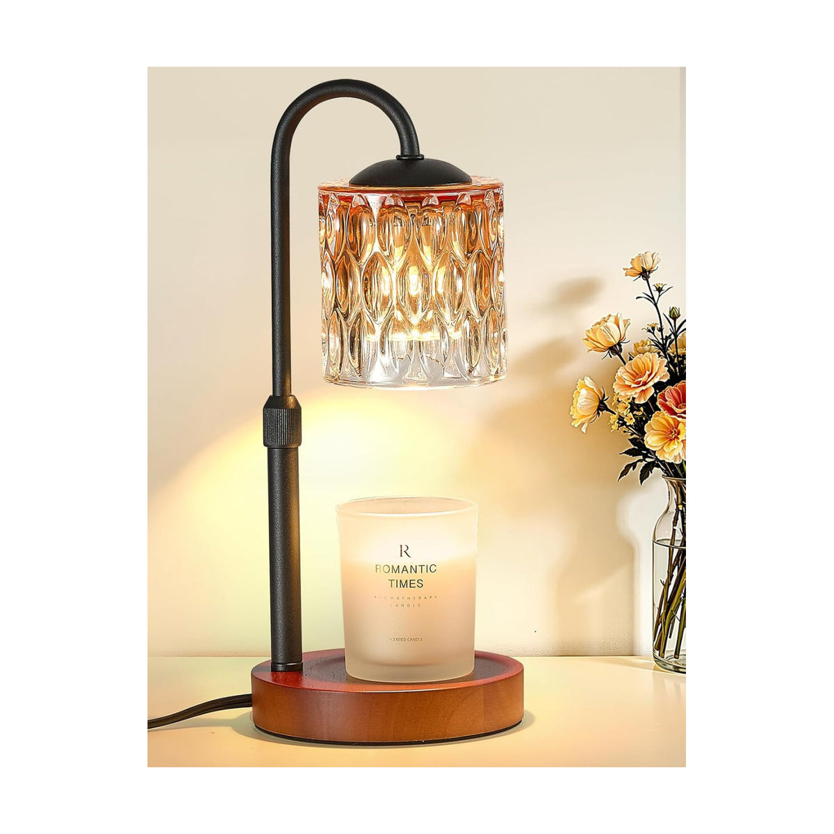 Dimmable Candle Warmer Lamp with Timer, Height Adjustable Electric Candle Wax Warmer, Birthday Gifts for Women Mom
