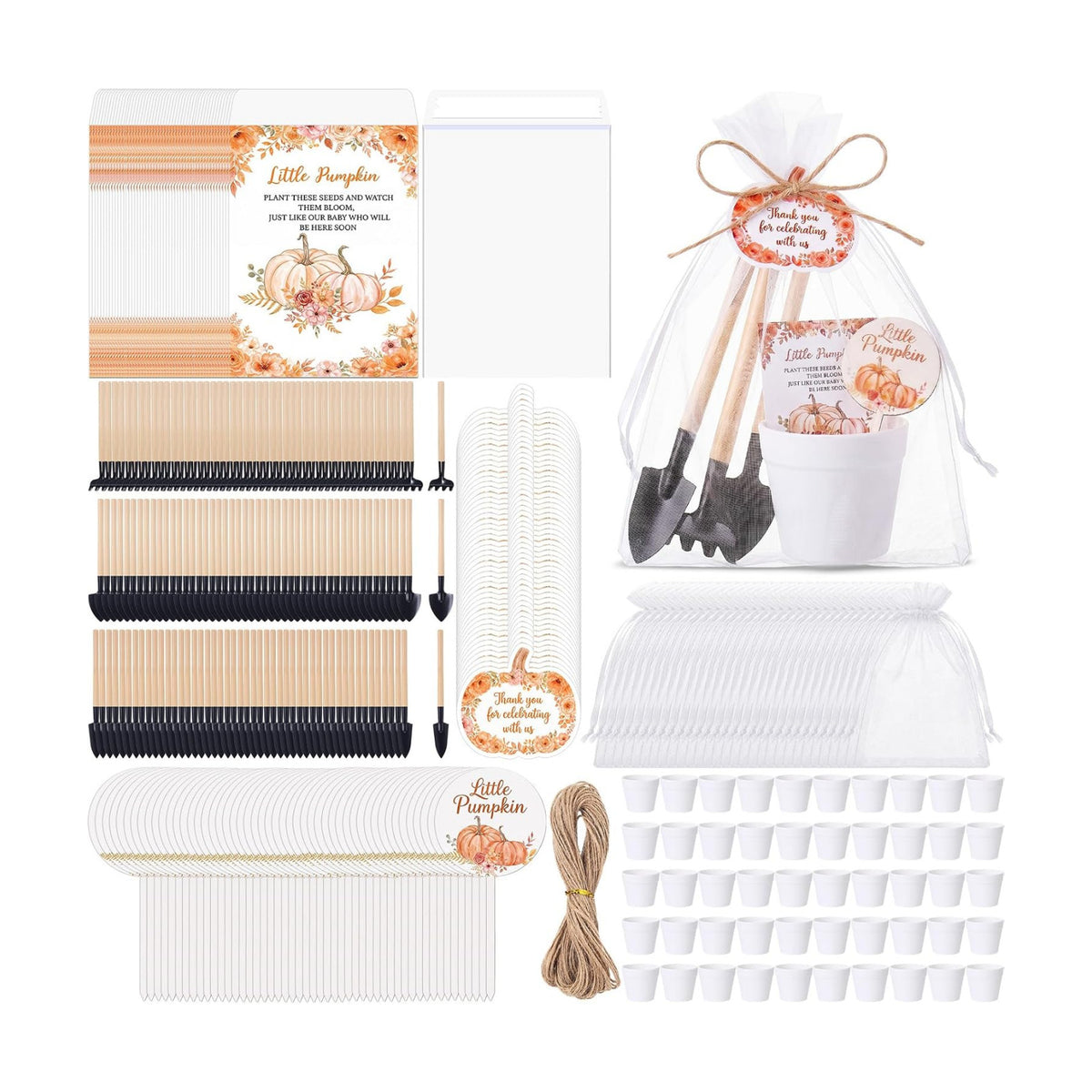 Amyhill 50 Sets Little Pumpkin Baby Shower Favors for Guests Bulk