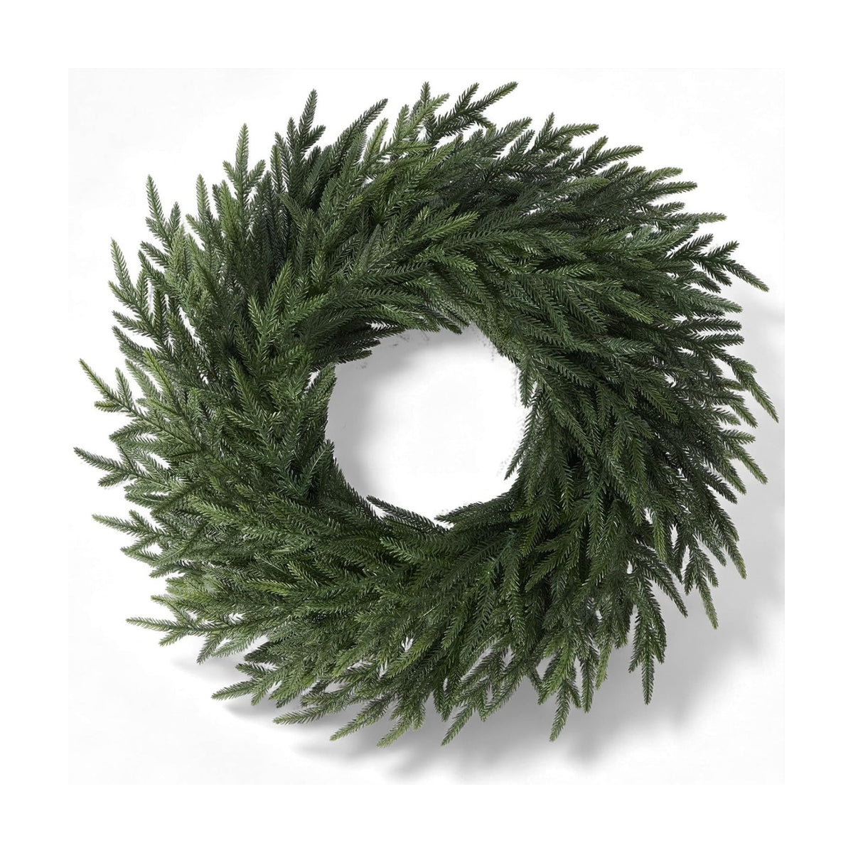 26" Christmas Norfolk Pine Wreath for Front Door (1, Wreath)