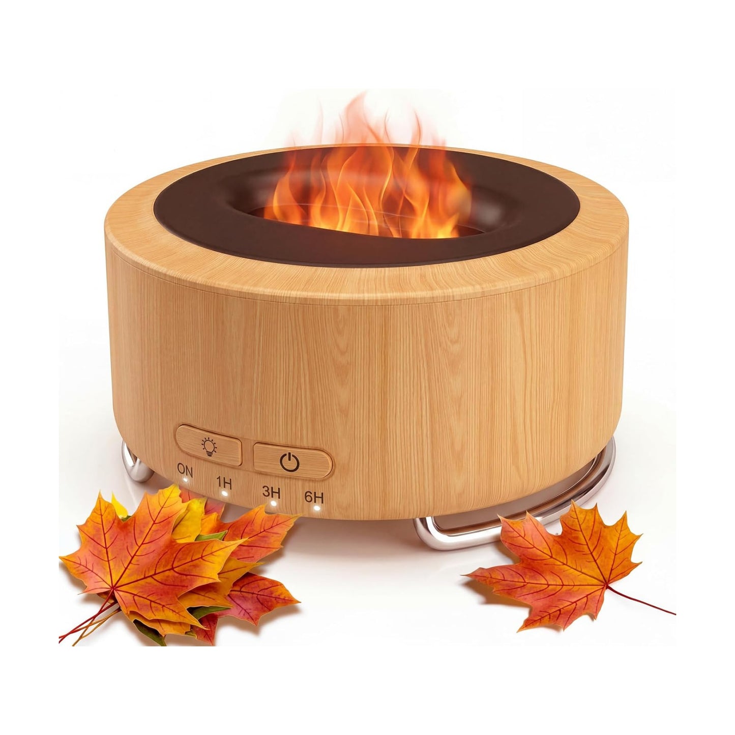 Essential Oil Diffuser for Home: 500ml Fireplace Flame Light