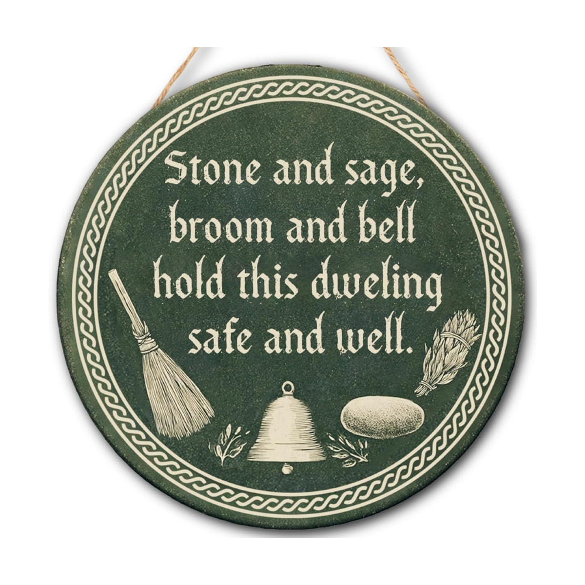 Halloween Decorations Wooden Sign for Home, Witchy House Blessing Sign