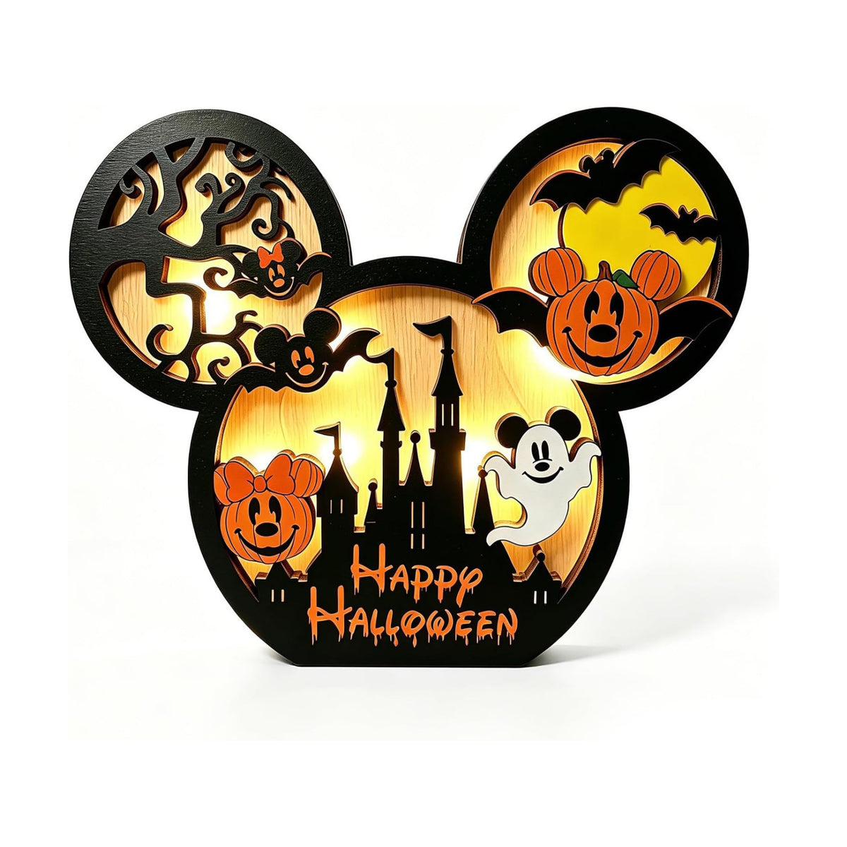 Mouse Halloween Decorations Wooden Table Centerpieces
