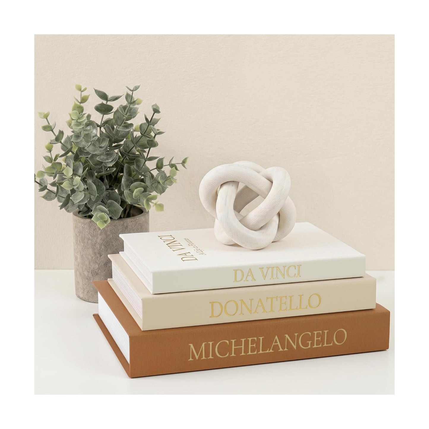 3-Piece Linen Decorative Book Box Set, Fabric Covered Fake Books for Shelf Decor, Modern Aesthetic Storage Books with