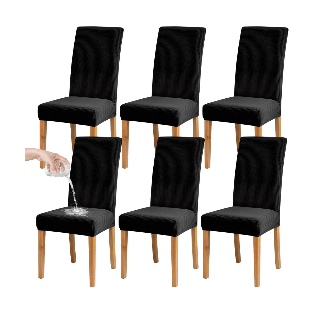 BIETYONE Waterproof Dining Chair Covers, Stretch Seat Protector, Washable