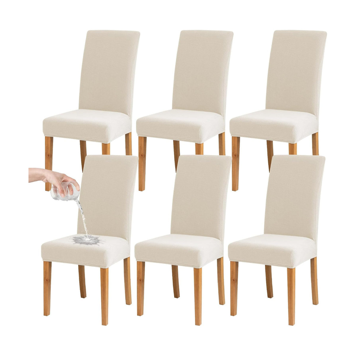 BIETYONE Waterproof Dining Chair Covers, Stretch Seat Protector, Washable