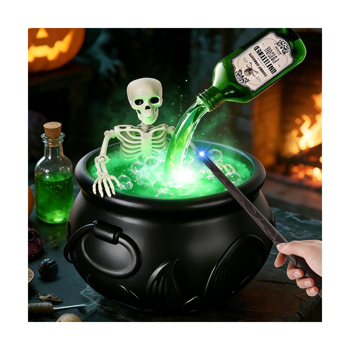 PYOF Halloween Decorations Indoor, Large Witches Cauldron Halloween Decor