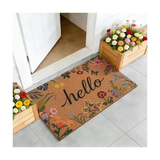 Kelarea 17" x 29" Welcome Mat, Floral Front Door Non-Slip Outdoor/Indoor