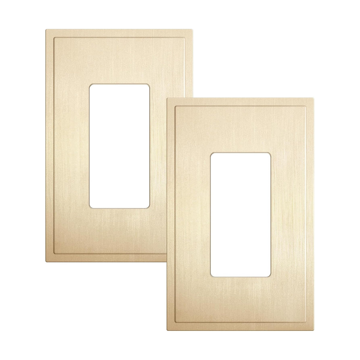 LIDER Modern Ogee Edge Screwless Wall Plate, Mid-Size 1-Gang Decorator Cover 4.88” x 3.11”, Contemporary Decor Style