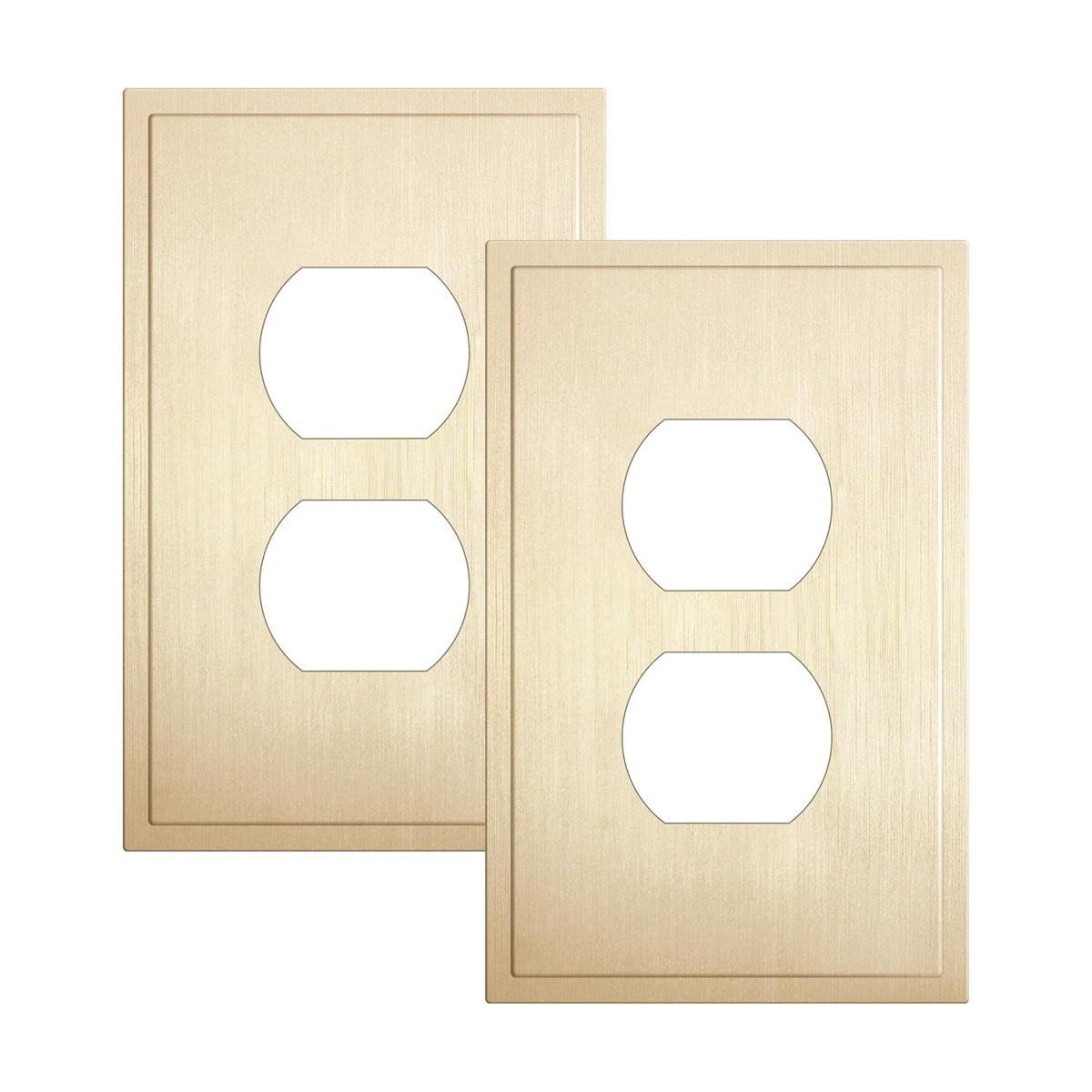 LIDER Modern Ogee Edge Screwless Wall Plate, Mid-Size 1-Gang Duplex Outlet Cover 4.88” x 3.11”, Contemporary Decor