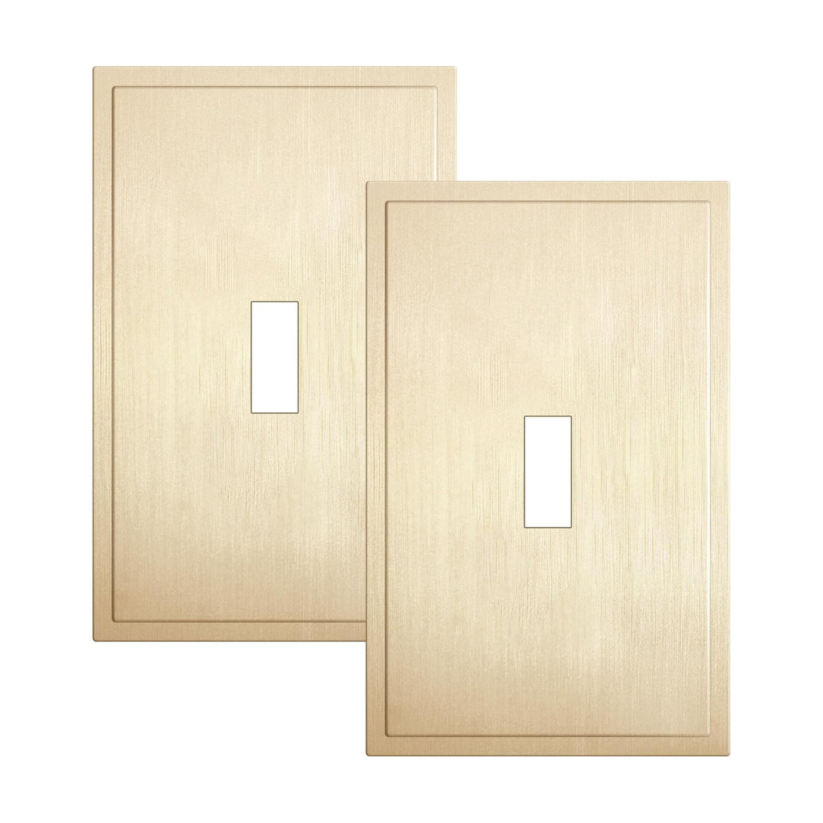 LIDER Modern Ogee Edge Screwless Wall Plate, Mid-Size 1-Gang Toggle Cover 4.88” x 3.11”, Contemporary Decor Style, ETL