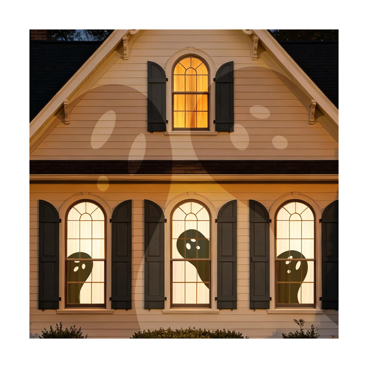 3 Pcs Halloween Ghost Silhouettes Window Cover Halloween Window Decorations