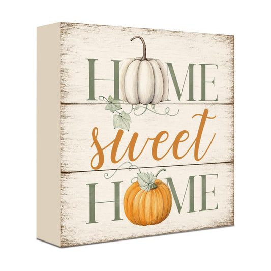 Fall Decorations for Home Home Sweet Home Pumpkin Wood Sign Fall Decor