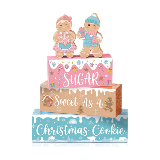 Colingmill 5 Pcs Christmas Gingerbread Indoor Decoration Table Centerpiece